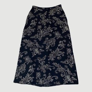 black floral maxi skirt